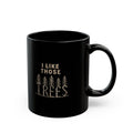 ILT Modern Glossy Black Line Art Mug, 11 oz glossy black ceramic mug