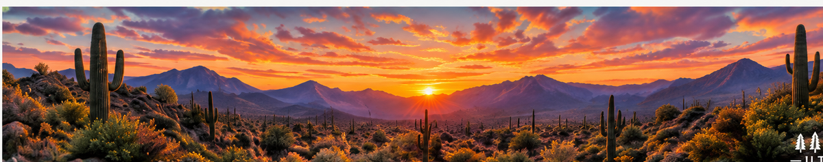I Like Those Trees Arizona Sky desert sunset panorama